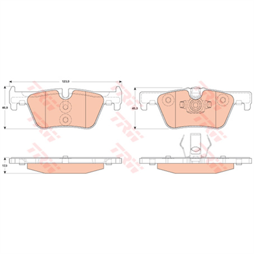 REAR BRAKE PADS BMW 1 2 3 4 SERIES 2011- (978.0) DB2224F