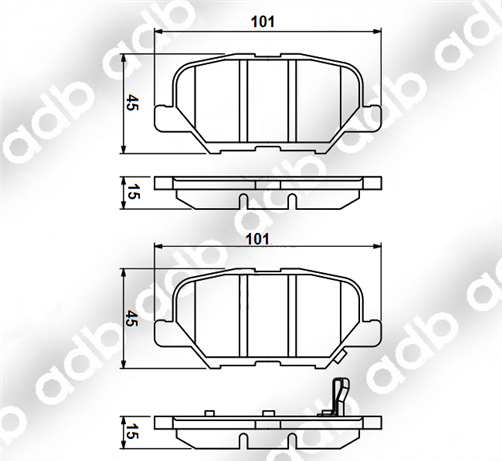 REAR DISC BRAKE PADS - MAZDA MAZDA 6 12- DB224 E