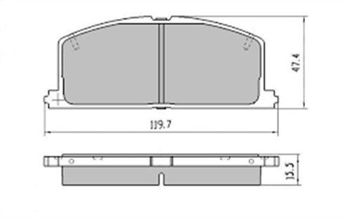 FRONT DISC BRAKE PADS - TOYOTA COROLLA 85-01