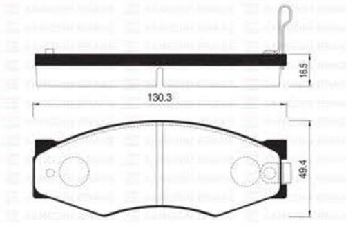 FRONT DISC BRAKE PADS - NISSAN NAVARA D21 4WD 92-97