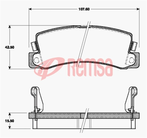 DB422 E REAR DISC BRAKE PADS - TOYOTA CAMRY 87-100