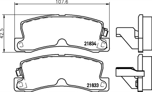 REAR BRAKE PADS - TOYOTA CAMRY CERAMIC 87-99