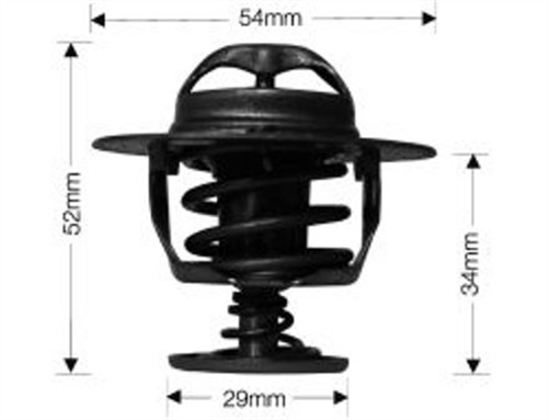 DAYCO THERMOSTAT 54MM 71 DEGREES C - 160 DEGREES F DT42C