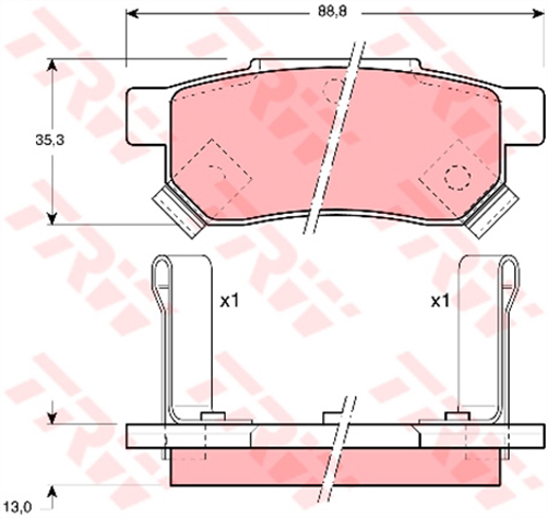 DTEC BRAKE PADS SET (DB1163)