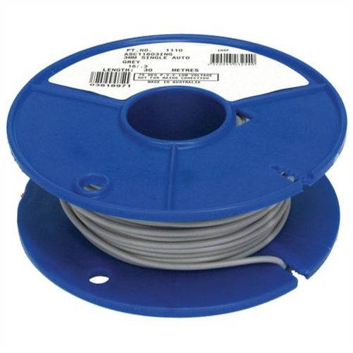 3mm Single Core Auto Cable Grey per meter