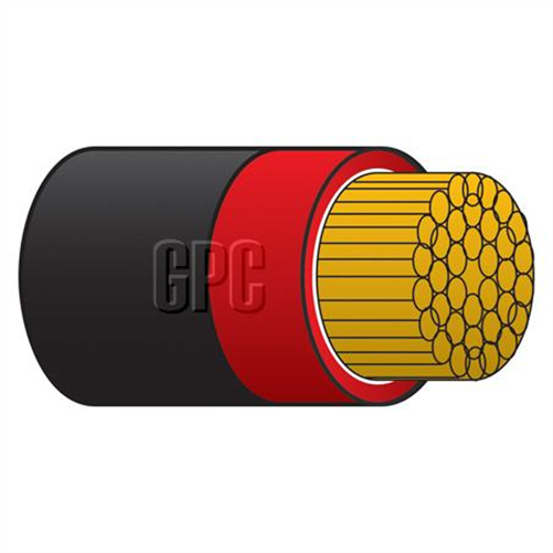 3mm Single Core Auto Cable Red With Black Sheath 30M roll