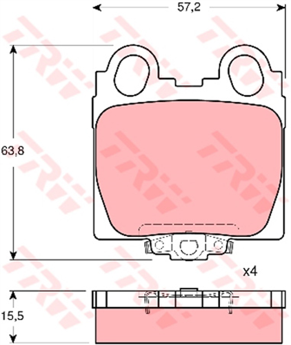 DTEC Brake Pad Set (DB1416)