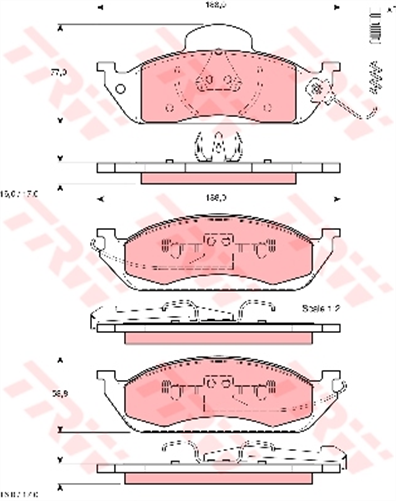 Brake Pad Set Inc. Wear Sensor (DB1406)