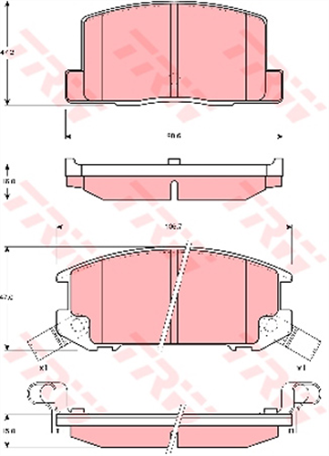 Brake Pad Set (DB1260)