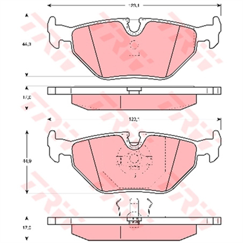 Brake Pad Set Inc. Wear Sensor (DB1245/DB1132)