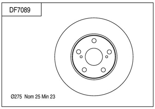 Disc Brake Rotor 275mm x 23 Min