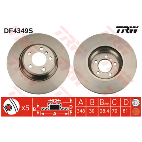 Disc Brake Rotor 348mm x 28.4 min