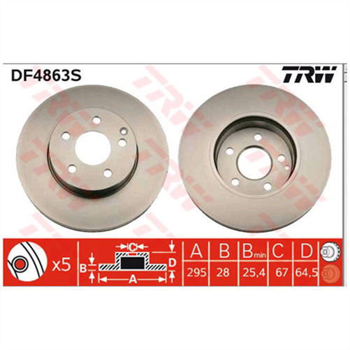 Disc Brake Rotor 295mm x 25.4 Min