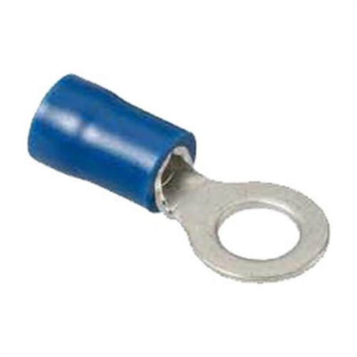 Crimp Terminal Ring Blue Terminal Entry 4.3mm Vinyl 100 Pce