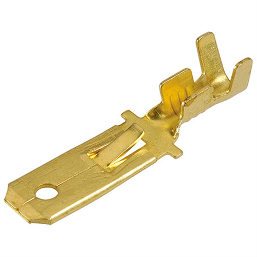 Crimp Terminal Male Blade Brass Terminal Entry 6.3 x 0.8mm Non Insulat