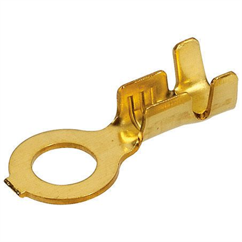 Crimp Terminal Ring Brass Terminal Entry 4.3mm Non Insulated 100 Pce