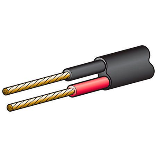 3mm Twin Core Automotive Cable Red/Black With Black Sheath 5M