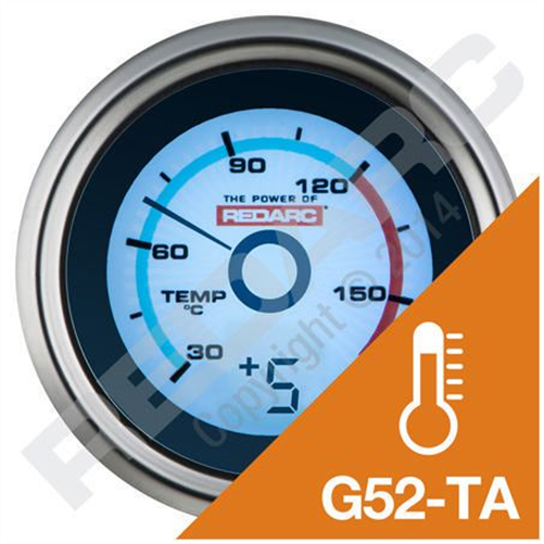 Single temperature gauge with optional current display