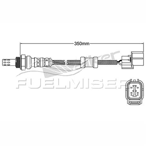 OXYGEN SENSOR DIRECT FIT 4 WIRE 350MM CABLE