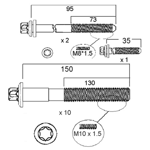 Cylinder Head Bolt Set