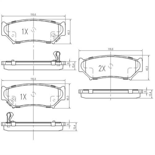 FRONT DISC BRAKE PADS - SUZUKI VITARA 95-98