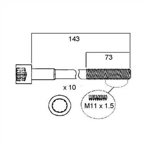 Cylinder Head Bolt Set HBS178