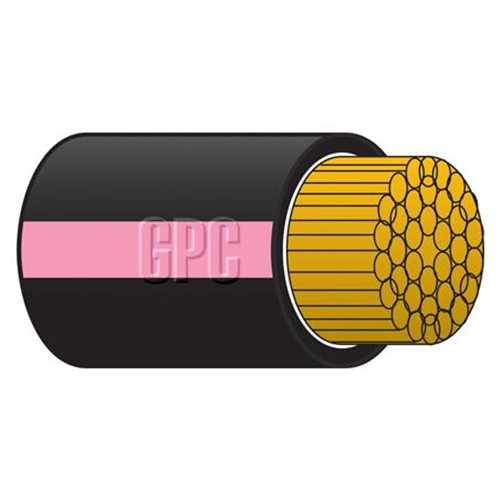 2mm Single Core Automotive Cable Black With Pink Trace 50M