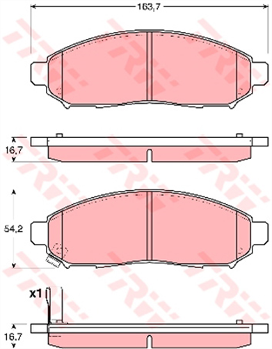 Brake Pad Set (DB1835)