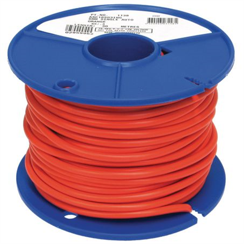 6mm Single Core Automotive Cable Orange 30M (NZ Ref.156)