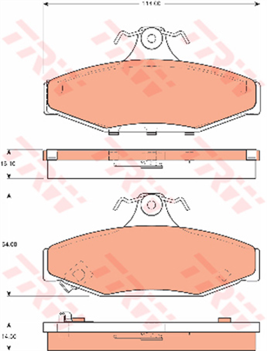 DTEC Brake Pad Set (DB1086)