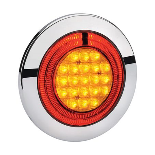 9-33 Volt LED Rear Direction Indicator Lamp (Amber) With Red LED Tail