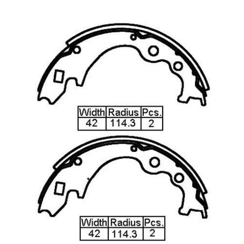 RDA Brake Shoe 270mm x 52mm