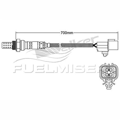 OXYGEN SENSOR DIRECT FIT 4 WIRE 700MM CABLE