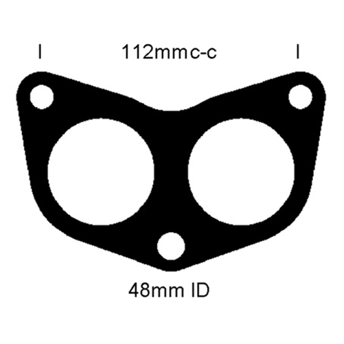 EXHAUST FLANGE GASKET - (ID=48MM/1.2MM THICK) 3 BOLT SUBARU JF070