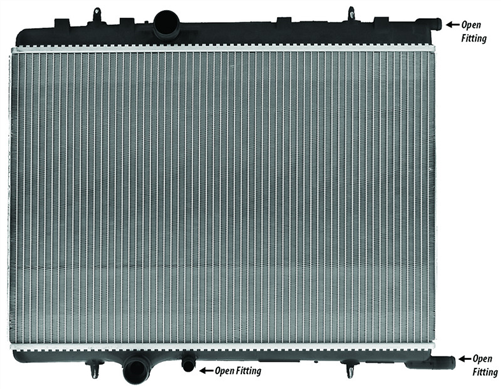 RADIATOR PEUGEOT 307 02- A/T A/P NO OC EXTRA FITTING JR4150J