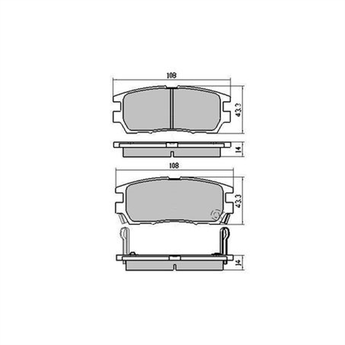 GP MAX LOW METALLIC BRAKE PAD SET MITSUBISHI RDB1231