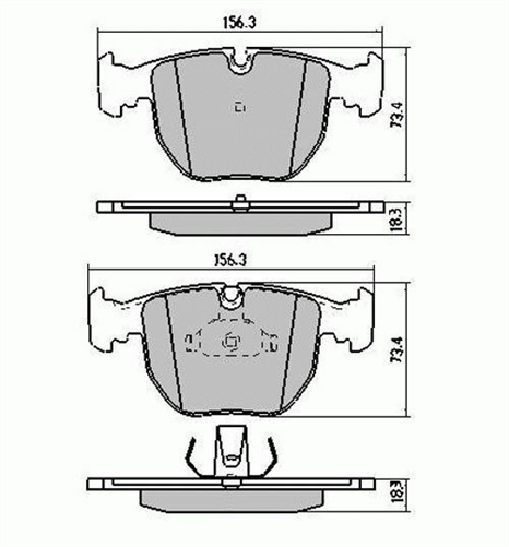 FRONT DISC BRAKE PADS - BMW 5 SERIES E39 (2 POT) 00-03