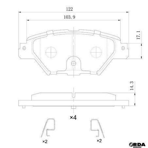 GP MAX REAR BRAKE PAD SET MAZDA CX9 RDB2454