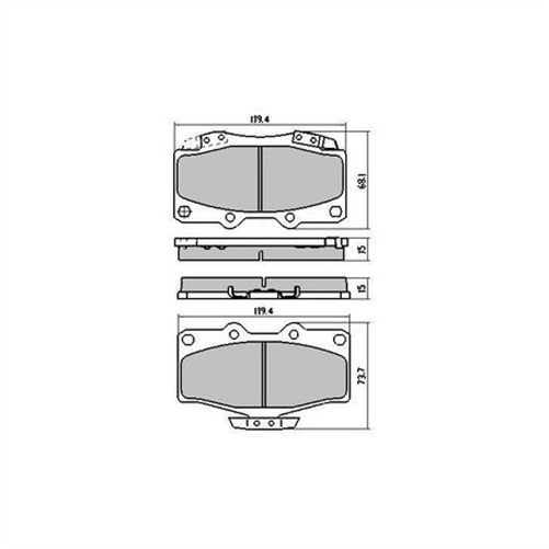 PHANTOM CERAMIC BRAKE PAD SET TOYOTA RDC1149