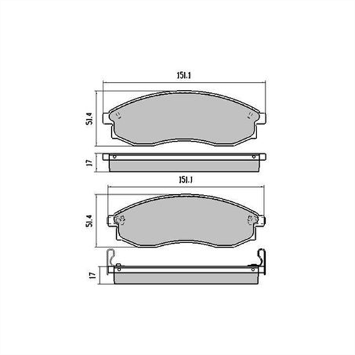 PHANTOM CERAMIC BRAKE PAD SET MITSUBISHI NISSAN RDC1308