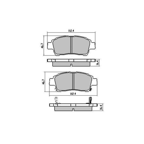 PHANTOM CERAMIC BRAKE PAD SET TOYOTA ECHO NCP10R NCP12R NCP13R RDC1378