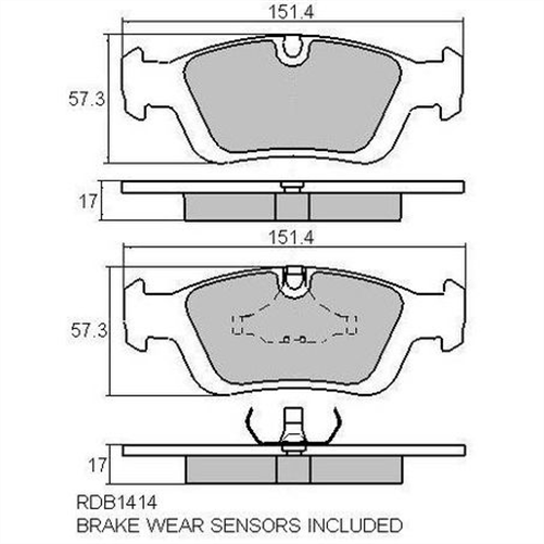 PHANTOM CERAMIC BRAKE PAD SET BMW RDC1414