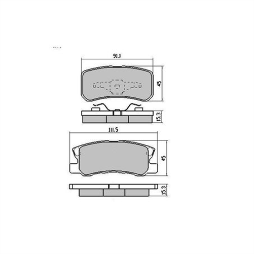 PHANTOM CERAMIC BRAKE PAD SET JEEP MITSUBISHI RDC1464