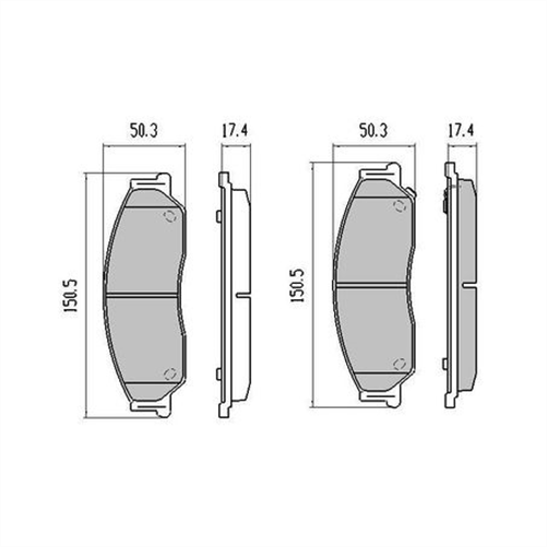 PHANTOM CERAMIC BRAKE PAD SET TOYOTA RDC1474