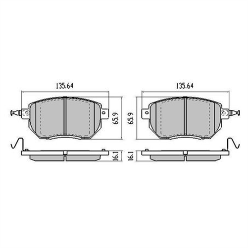 PHANTOM CERAMIC BRAKE PAD SET NISSAN MURANO PNZ51 TANZ50 RDC1516