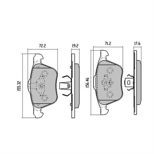 PHANTOM CERAMIC BRAKE PAD SET FORD MAZDA SAAB VOLVO RDC1658