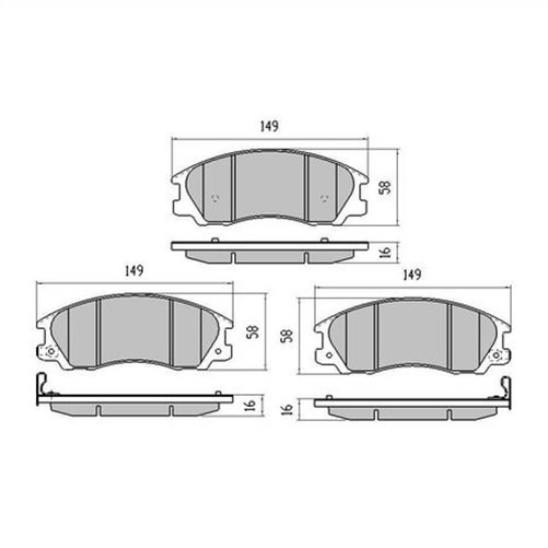 PHANTOM CERAMIC BRAKE PAD SET HYUNDAI SSANGYONG RDC1745