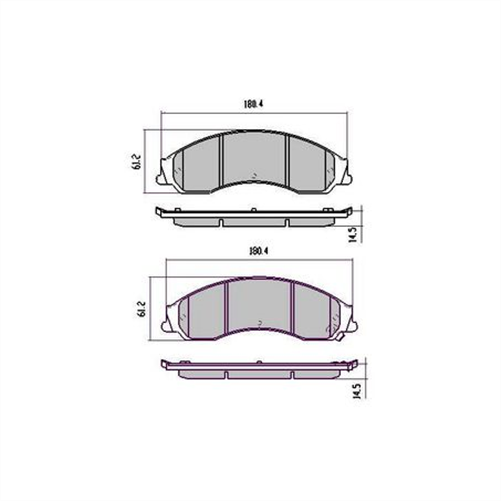 PHANTOM CERAMIC BRAKE PAD SET MITSUBISHI 380 DB1#41 3.8L 6G75 RDC1995