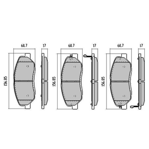 PHANTOM CERAMIC BRAKE PAD SET HYUNDAI KIA SSANGYONG RDC2005