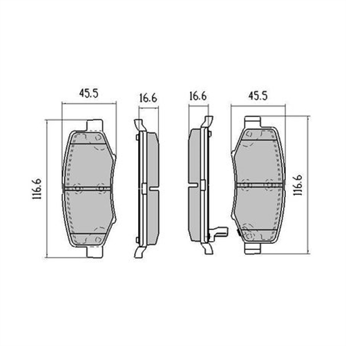 PHANTOM CERAMIC BRAKE PAD SET DODGE JEEP RDC2007